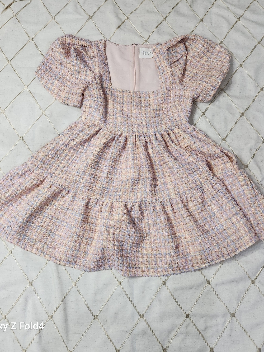 Hyacinth House Pinj Tweed Fringe Shift Mini Dress Size Small Tuckernuck EUC